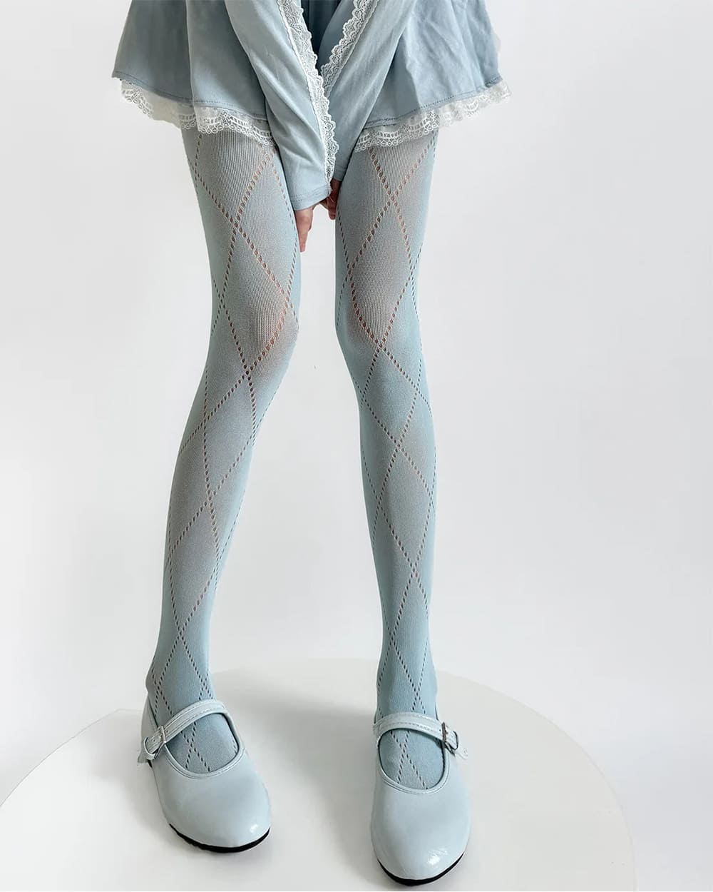 Preppy Argyle Pattern Tights