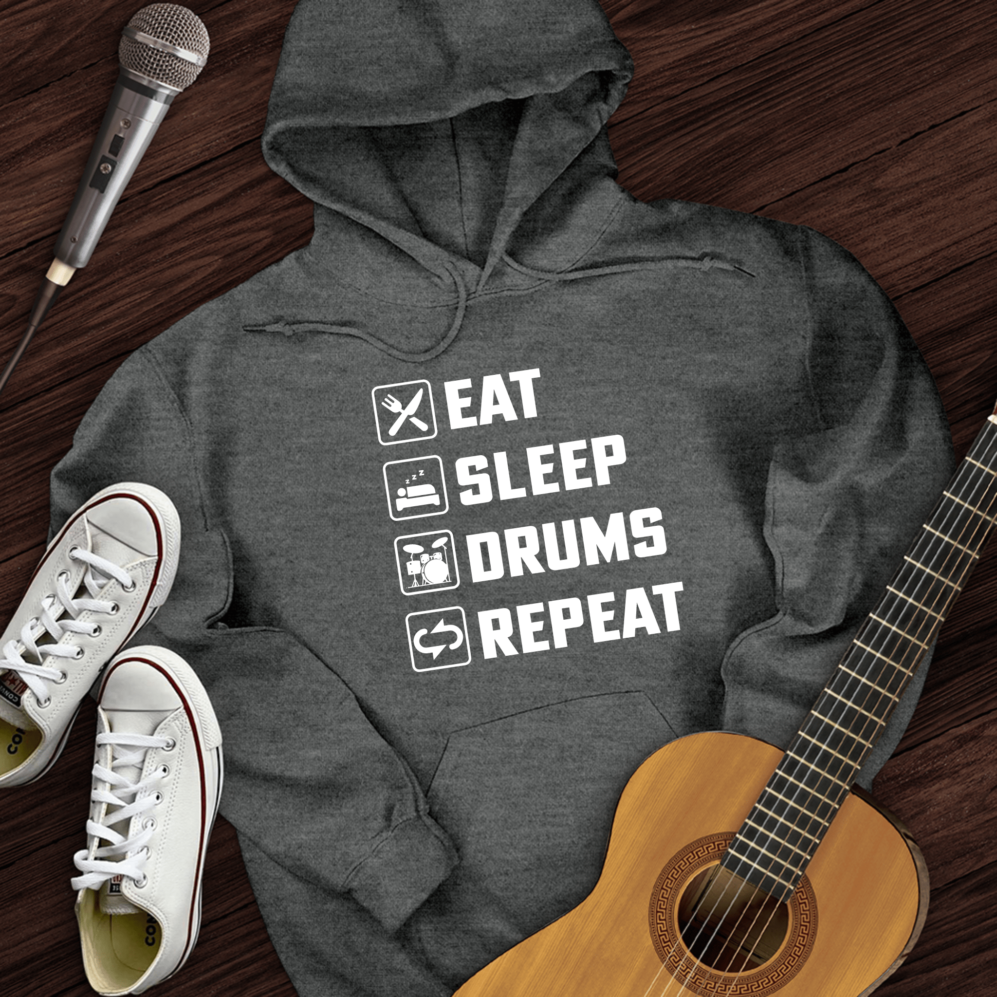 Eat, Sleep, Drums, Repeat Hoodie
