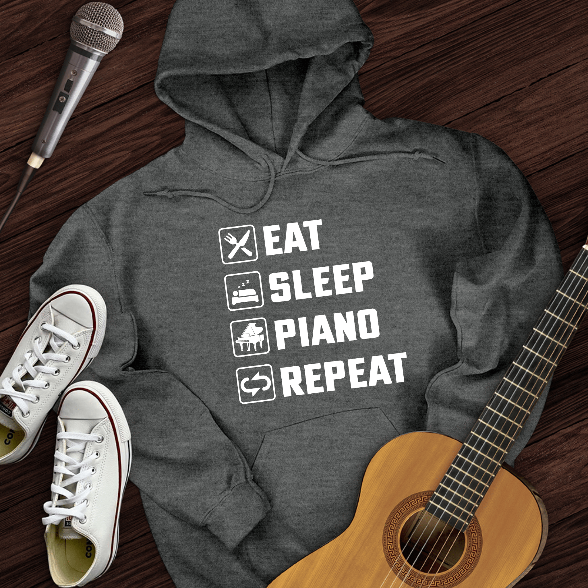 Eat, Sleep, Piano, Repeat Hoodie