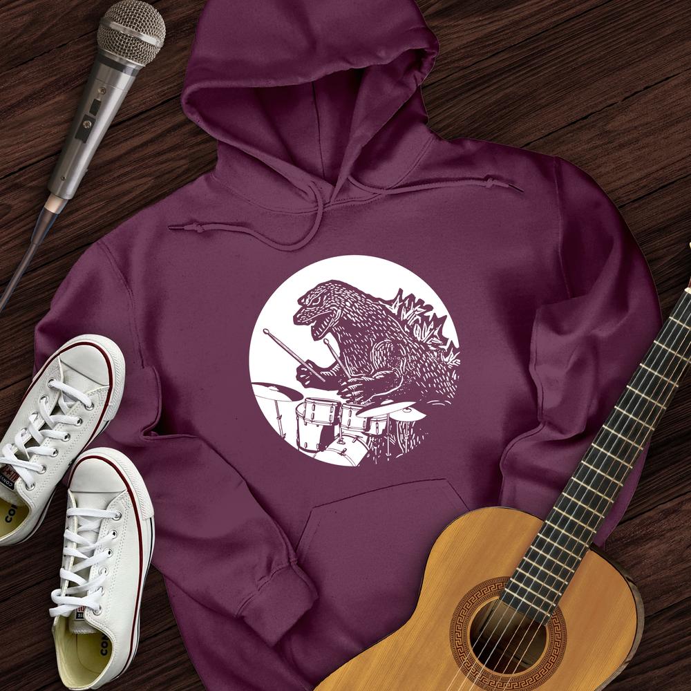 Dino Playing Drums Hoodie