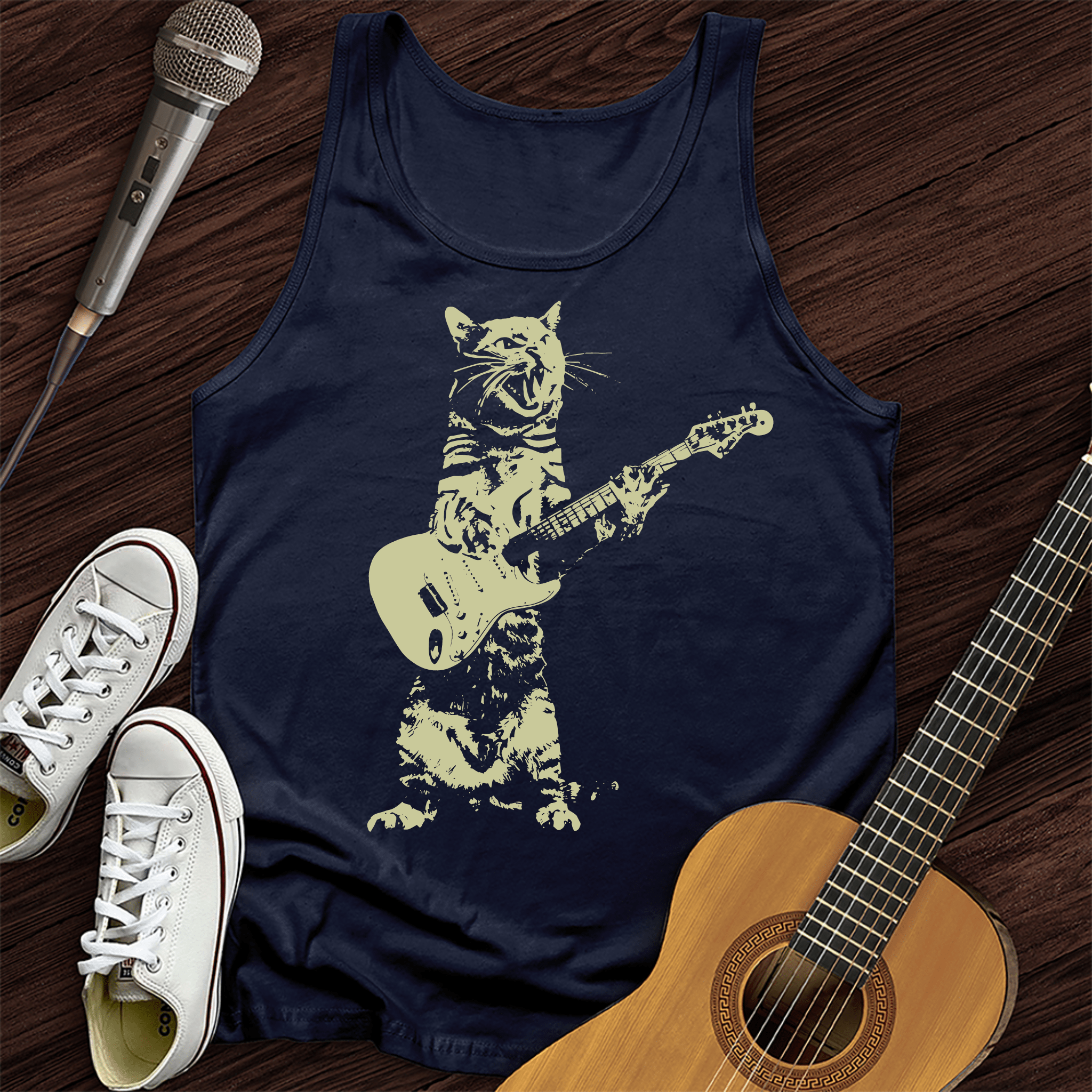Cat Guitar Tank Top