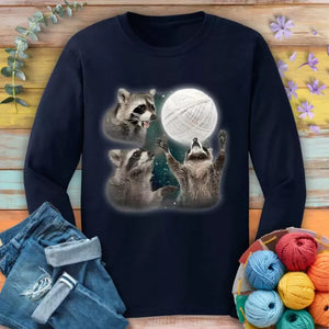Racoon & Yarn Ball Long Sleeve T-shirt