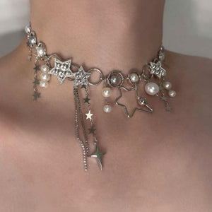 Rhinestone Star Pendant Necklace