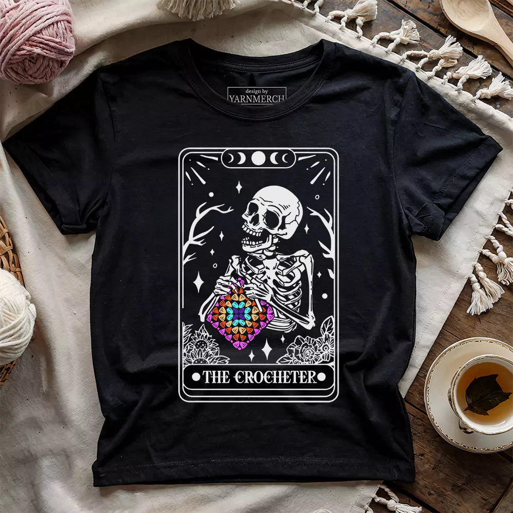 Skeleton Crocheter Tarot T-shirt