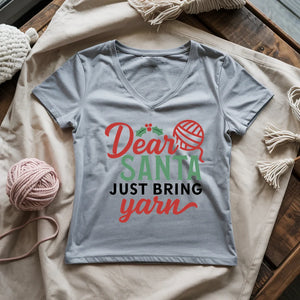 Santa Bring Yarn Lady V-neck
