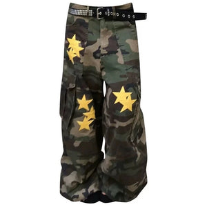 Star Patch Camo Cargo Pants
