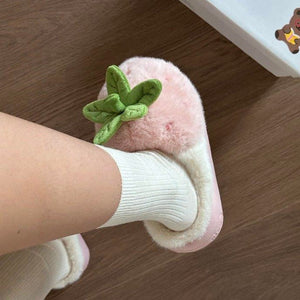 Strawberry Fluffy Slippers