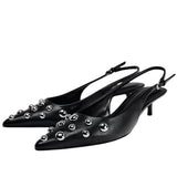 Rebel Muse Stud Slingback Heels