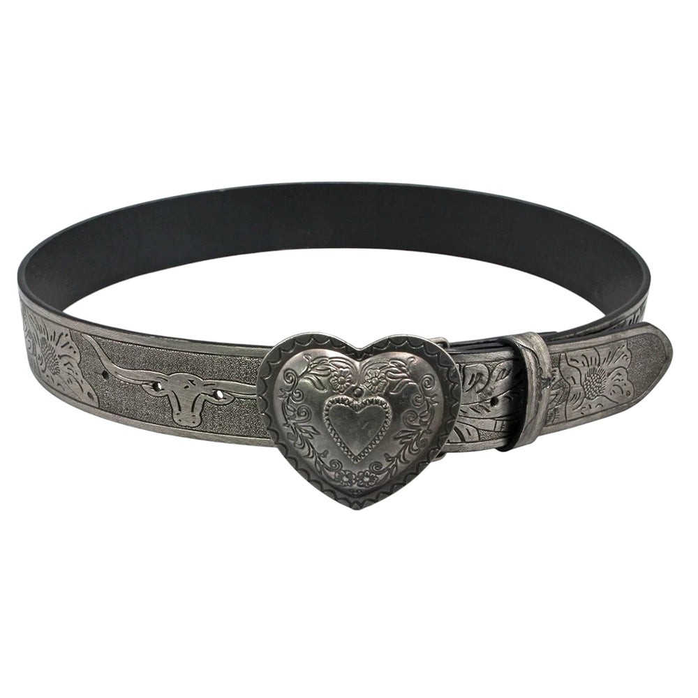 Vintage Aesthetic Heart Buckle Belt