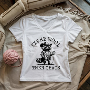 First Wool Then Chaos Lady V-neck