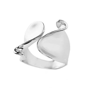 Wide Wavy Band Ring