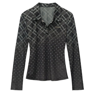 Y2K Plaid Fitted Shirt