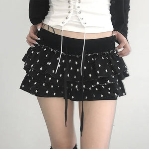 Star Girl Ruffled Mini Skirt