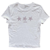Y2K Star Print Baby Tee